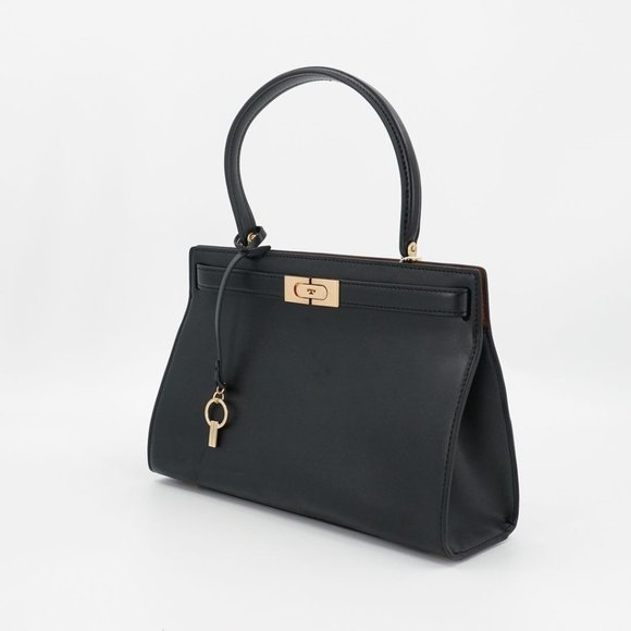 Tory Burch Handbags - Tory Burch Small Lee Radziwill Leather Double Bag Black